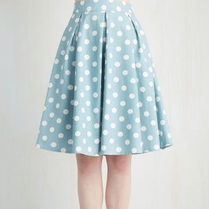 Blue Polka Dot Skirt